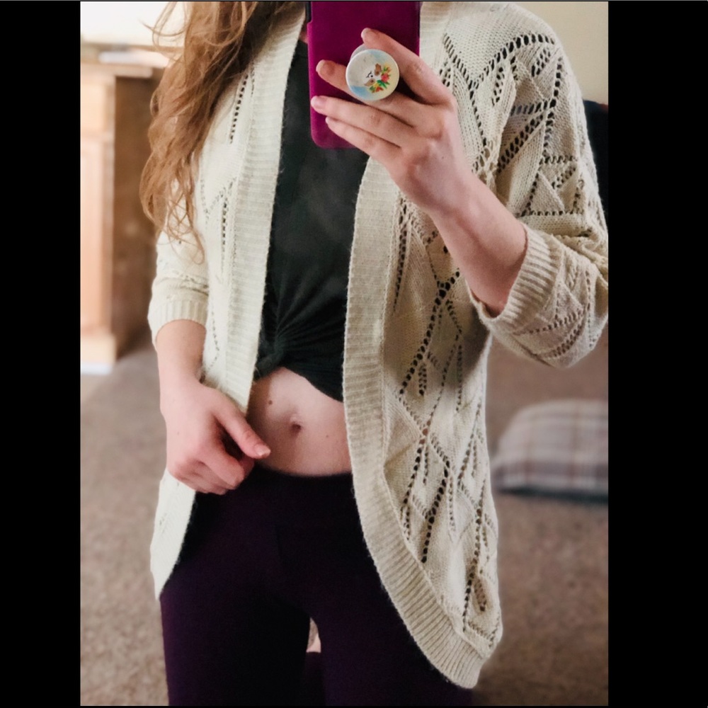 Slouchy cocoon type loose knit sweater